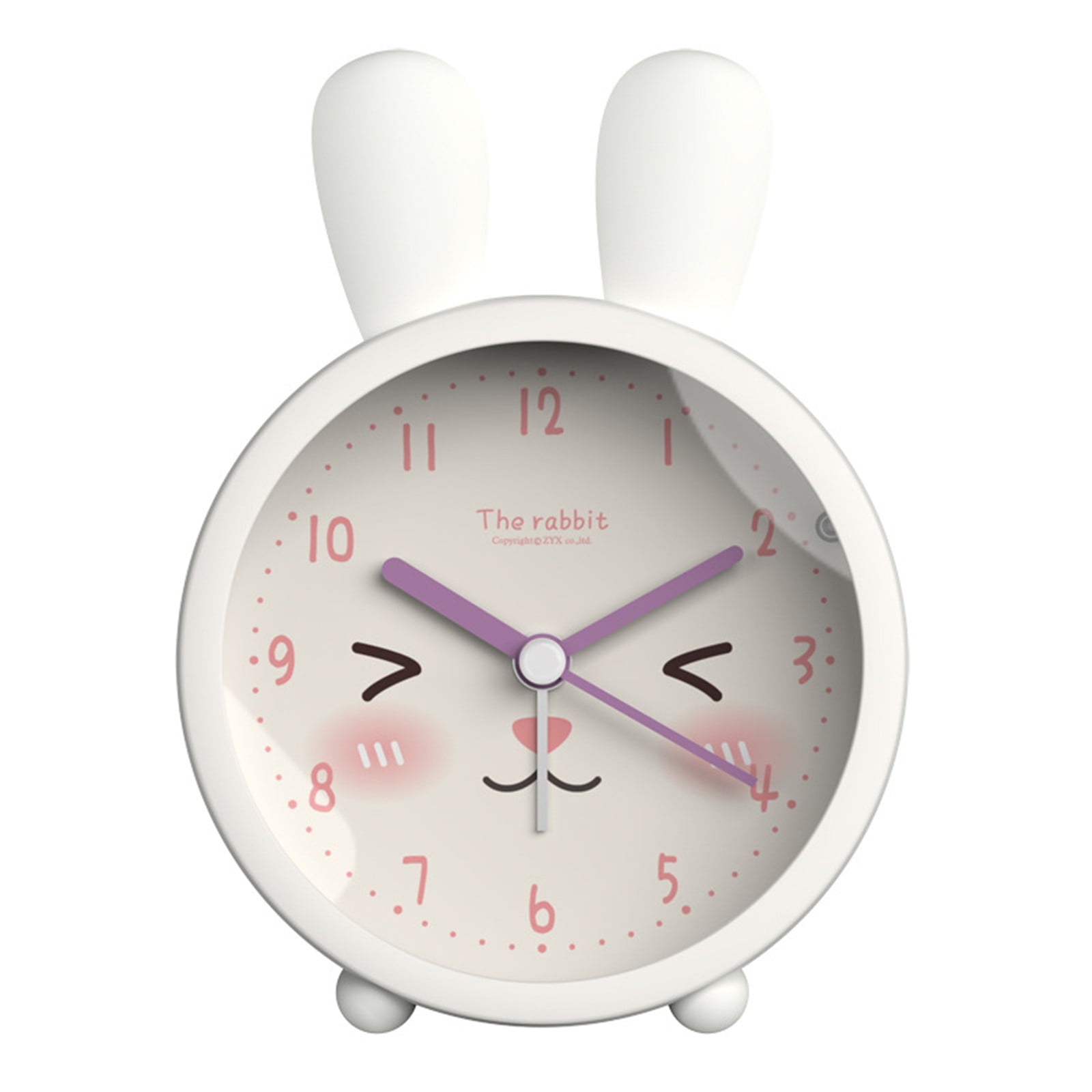 QIFEI Kids Alarm Clock for Kids, Mini Cute NonTicking Analog Alarm