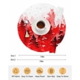 thumbnail image 6 of 13 Inch Round Placemats Set of 6, Red Christmas Non Slip Heat Insulation PP Table Mats, Winter Snowflake Abstract Forest Tree Washable Place Mats for Kitchen Dining Party Table Decor, 6 of 7