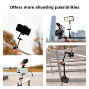 K&F Concept 11 Magic Arm with Super Clamp, Kit with 1/4 & 3/8 Thread Screw, Cold Shoe Clamp Mount for Monitor, LED Light, Webcam, Action Camera