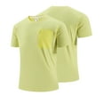 thumbnail image 3 of lcziwo Mens Gym Shirts Casual Short Sleeve Crewneck Workout Tshirt Summer Lightweight Quick Dry Sports Training Undershirt with Zip up Pocket Yellow XXXXL, 3 of 9