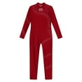 thumbnail image 6 of Doomiva Kids Girls Long Sleeve Full Body Gymnastic Leotard Ballet Dance Bodysuit Unitard Skating Jumpsuit Burgundy 10, 6 of 7