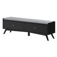 thumbnail image 4 of Home Square 2 Piece Furniture Set with Wood Bench and Console Table in Black, 4 of 17