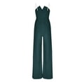 thumbnail image 6 of Lenpel Women's Sleeveless Jumpsuits Dressy Casual V Neck off Shoulder Wide Leg Rompers Elegant Jumpsuits, 6 of 6
