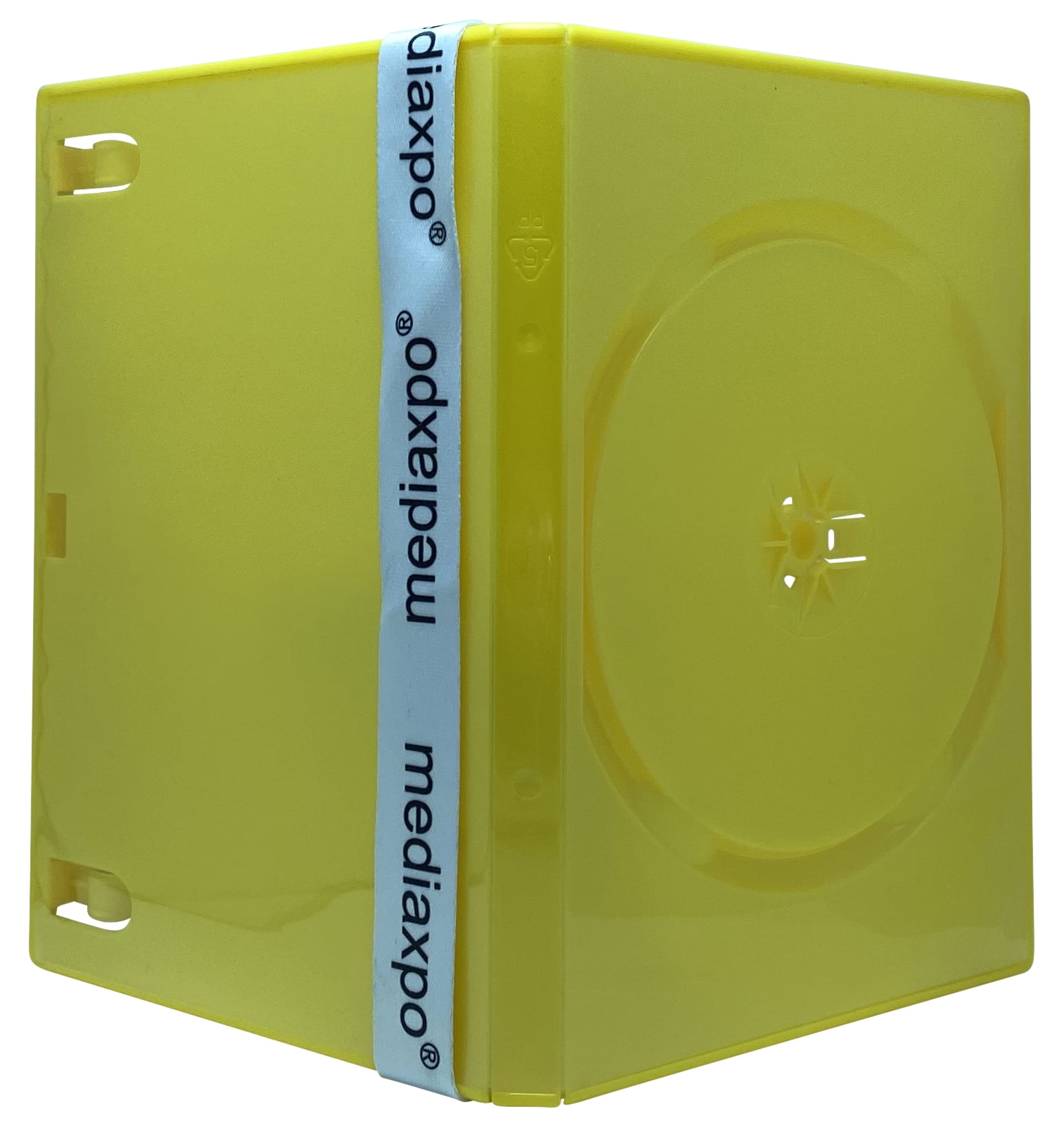 CheckOutStore 25 Standard Solid Yellow Color Single DVD Cases