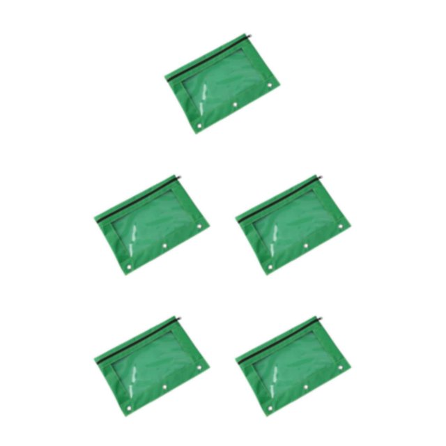 Youkk Durable Zippered Pouch For Storing And Carrying Important Files Stylish Folders Green 5Set