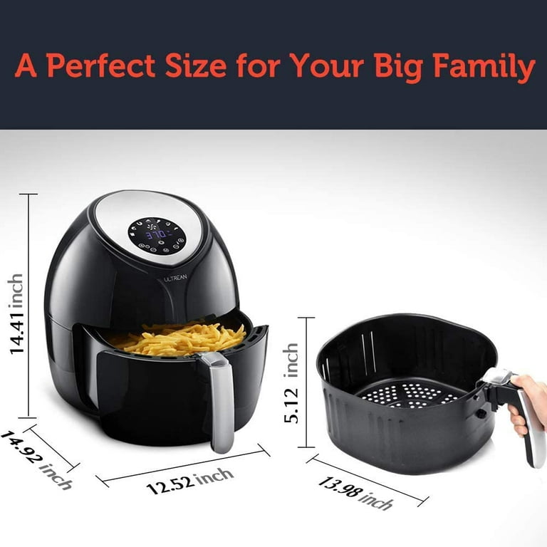 1pc Multi-functional Air Fryer, 6 Qt. Electric Hot Air Fryer With Oil-less  Cooker, Lcd Digital Screen, Non-stick Fry Basket, Quiet Design, Roasting