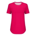 thumbnail image 4 of TODOZO T Shirts for Women Loose Fit Casual Lightweight Soft Basic Tees Summer Tops for Women 2025 Women's T Shirt Short Sleeve Formal Casual Shirt Summer Clothing Flowing Creases Front Round Neck, 4 of 5