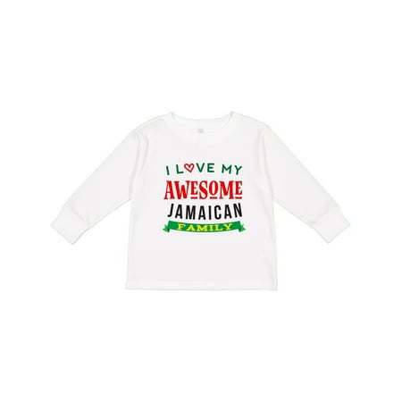 

Inktastic Jamaica Awesome Jamaican Family Boys or Girls Long Sleeve Toddler T-Shirt