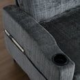 thumbnail image 5 of 77.36" Modular Sectional Sofa, Modern L-Shaped Couch with Movable Storage Ottoman, Pockets and Cup Holders, Cozy Sectional Sofa Couches for Living Room, Bedroom, Grey, 5 of 9