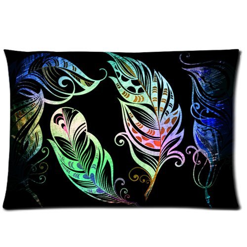 ABPHQTO Set Fantasy Peafowl Tail Fondo Fundas de Almohada 50x75 cm Dos Caras Estampado