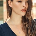 thumbnail image 3 of Gem Stone King 925 Sterling Silver Purple Amethyst Pendant Earrings Jewelry Set for Women | 1.65 Cttw | Gemstone February Birthstone | Oval 7X5MM | with 18 inch Chain, 3 of 3