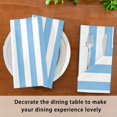 thumbnail image 3 of Iauyy Satin Napkins Set of 1- Light Blue Stripes DIY Printing Decoration Cloth Napkin- Easy Care for Home/Party, 3 of 8