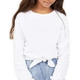 thumbnail image 2 of 5-Pack Girls Kids Long Sleeve T Shirt with Tie Front Cotton Crew Neck Soft Fabric Many Colors Size 4-16, 2 of 5
