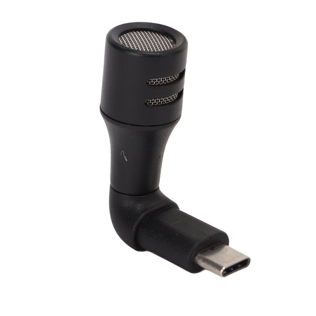 Cergrey Smartphone Video Mini Microphone,Mini Type C Plug And Play Microphone,Type C Plug Smartphone Video Mini Microphone Mobile Phone Omnidirectional High Sensitivity 90° Angle Plug And Play Mic