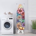 thumbnail image 3 of HELLHERO Extra Thick Ironing Board Cover, Standard Size 15x54, Heat Reflective Full Scorch Resistant Padding, Snug Fit Non-Slip Nose Pocket Fastener Straps Elastic Edges, Datura Flower, 3 of 5