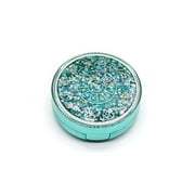 Cute Fashion Contact Lens Case, Color Sparkles Contact Lens Care Vision Care Nobleness Contact Lens Cases Kit with Mirror, Tweezers, Stick Connection, Keep Contact Lens from Drying (Gre