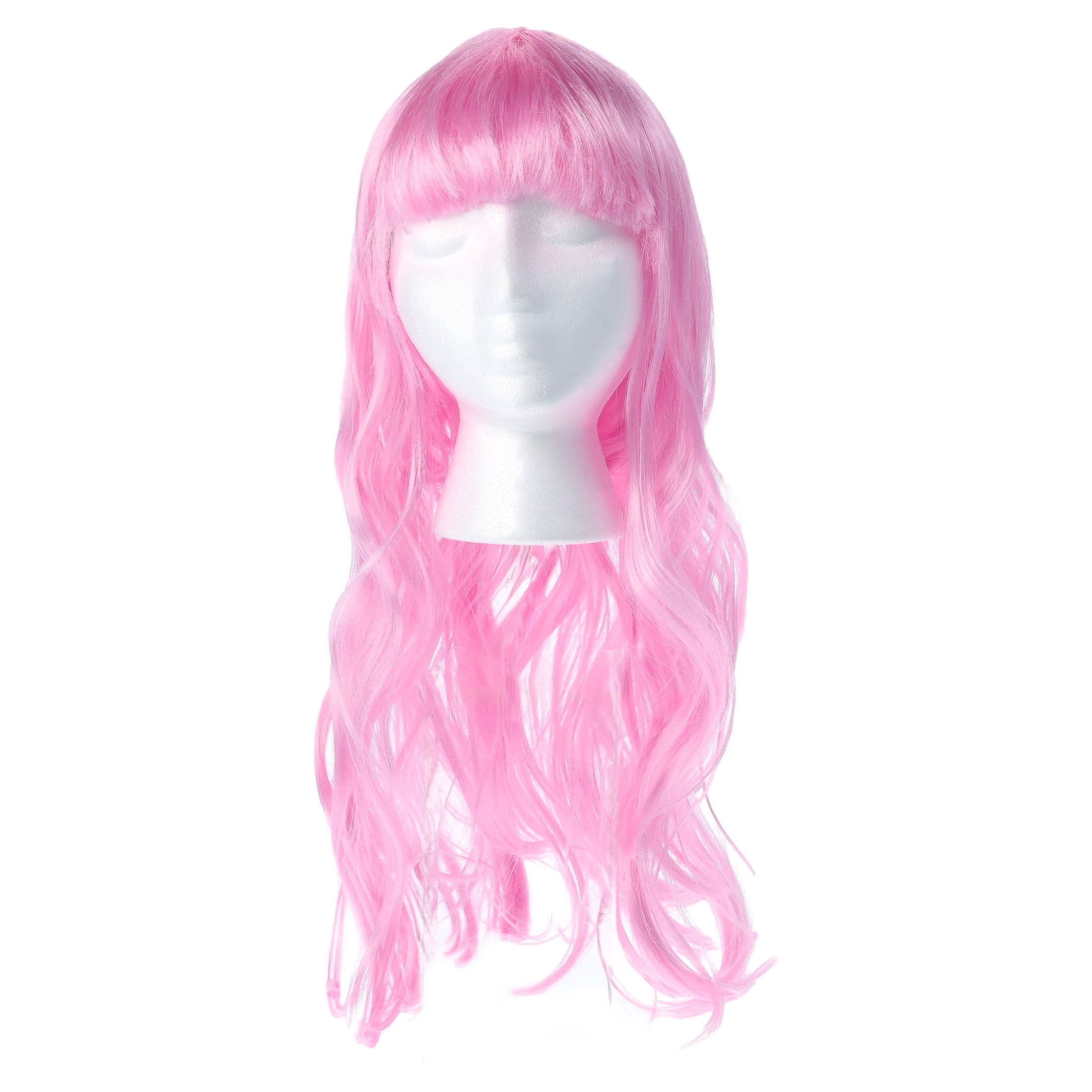Glamorama Wig Costume Accessory for Adults, Pink, Halloween by Way To Celebrate