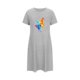 thumbnail image 5 of Camisón corto de talla grande para mujer, camisón de manga corta con estampado de pecho a la moda, camisón para mujer, 5 of 7