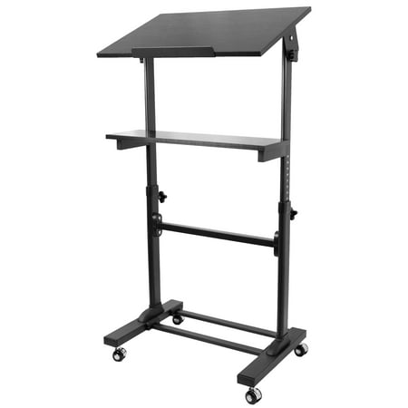 Adjustable Height Lectern (VIVO Height Adjustable Multi-Purpose Mobile Podium Lectern and Ergonomic Standing Desk Station)