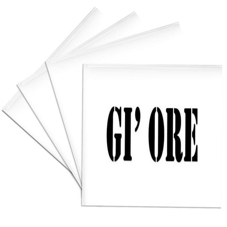 3drose, Gi Ore Broad Yorkshire and Sheffield Dialect, Set of 4 Ceramic Tile Coasters