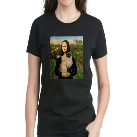 CafePress - Mona's Siamese Cat Women's Dark T Shirt - Women's Dark