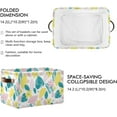 thumbnail image 2 of GZHJMY Tropical Leaves Foldable Canvas Storage Bin, Sturdy Fabric Storage Basket with Handles, Storage Cube Box for Organizing Shelf Nursery Toy Closet 1PCS#308, 2 of 7