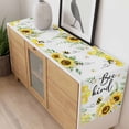 thumbnail image 4 of Sunflower Floral Table Runner 90 Inches Long Farmhouse Dress Scarves, Farmhouse Pastoral Daisy Bees Botanical Dining Tablerunner for Coffee Table/Kitchen Island/Party Décor, 13" x 90", 4 of 8