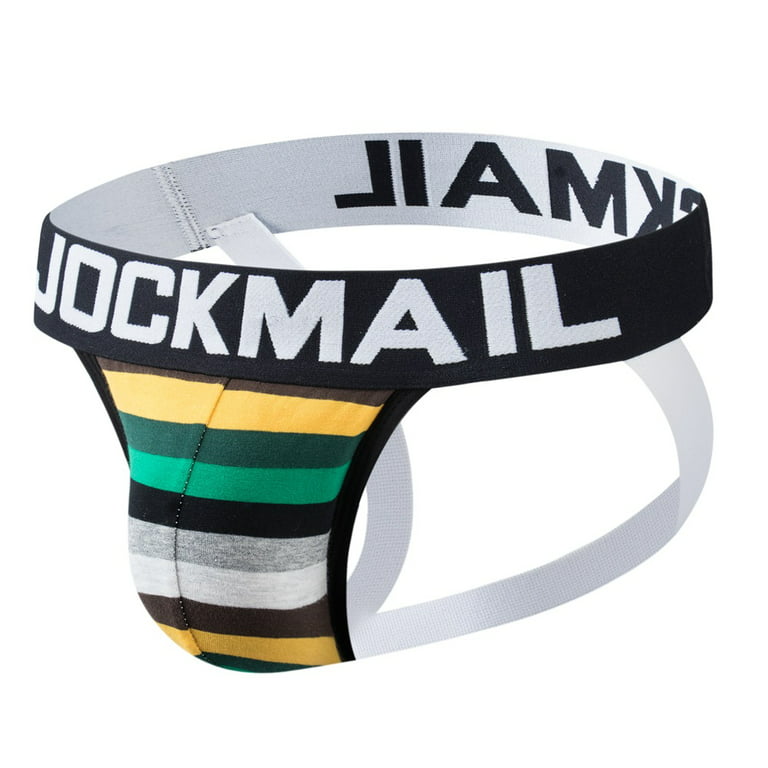 JOCKMAIL 3PCS/Pack Men Underwear Cotton Mens Rainbow Stripe