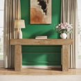 thumbnail image 6 of 63" Farmhouse Console Table, Rustic Hallway Entryway Table, Engineered Wood MDF, Sturdy with Foot Pads, for Living Room Sofa Hallway,Wood Color, 6 of 7