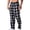 03Black, variant on Mens Flannel Pajama Pants Men's Casual Fashion Brushed Warmth Home Pocket Check Elastic Waist Long Pants Yellow 3X