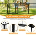 thumbnail image 5 of Emorefun Metal Fence Panels, 8 Panels Portable Dog Playpen with Gate for Indoor, Outdoor, RV Camping, 24"H, Black, 5 of 7