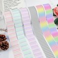 thumbnail image 2 of Colorful Stripe Printed Grosgrain Satin Ribbon for Gift Wrapping Hair Bow Craft Accessory 50 Yards Jiayi, 2 of 7