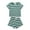 Green&&100, variant on CONROSES Baby Boys Summer Outfit Set Striped Short Sleeve T-Shirt Shorts Clothes Sets for Kids, Sizes 2-3 Years
