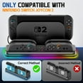 thumbnail image 4 of Switch 2 Controller Charger Station for Nintendo Switch 2 Joycon, Controller Charging Dock with RGB, 7.9 inch, Switch 2 Dock Storage USB Stand, 4 of 8