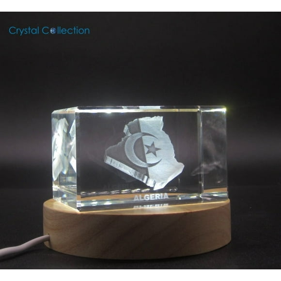 Algeria 3D Engraved Crystal 3D Engraved Crystal Keepsake/Gift/Decor/Collectible/Souvenir