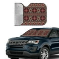 thumbnail image 4 of ZNDUO Retro Fashion Ethnic Folk Pattern Car SUV Windshield, Medium Size UV Rays and Heat Sun Visor Protector Foldable Sun Shade Car Windshield, 4 of 8