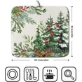thumbnail image 2 of Christmas Tree Dish Drying Mats 16x18 In, Xmas Green Forest Leaves Winter Holiday Absorbent Reversible Microfiber Fast Dry Dishes Drainer Rack Pad for Countertop Kitchen Decor, 2 of 6