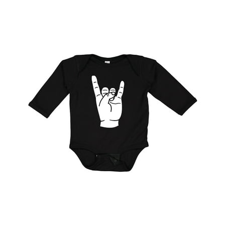 

Inktastic Rocker Horns! Gift Baby Boy or Baby Girl Long Sleeve Bodysuit