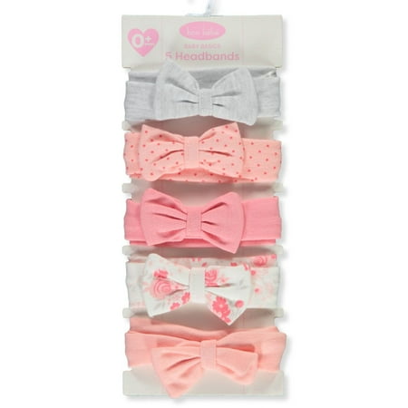 

Bon Bebe Baby Girls 5-Pack Headband Set - pink one size