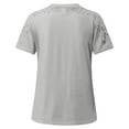 thumbnail image 5 of CHOK Offres Cyber&Monday Hauts d'Été pour Femmes T-Shirts Amples Patchwork pour Femmes Blouses et Hauts en Dentelle Florale Tendance Tunique à Manches Courtes Col Rond Grandes Tailles pour Femmes, 5 of 5