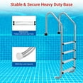 thumbnail image 3 of AKDSteel Heavy Duty Stainless Steel Pool Steps – Non-Slip Swimming Pool Ladder for Deep End, 380lbs Load, Easy Assembly, Indoor/Outdoor Pools, 3 of 7