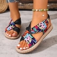 thumbnail image 4 of HOWPAY Womens Sandals Non- Open Toe Casual Flat Sandals on Lightweight Summer Outdoor Beach Adjustable Strap Slingback Shoes Black 36, 4 of 9