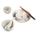 thumbnail image 1 of 1 Set 6 Pcs Household Ceramic Tableware Japanese Style Tableware for Single, 1 of 8