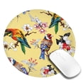 thumbnail image 2 of Disketp Beautiful Bright Birds And Flowers Small Mouse Pad 7.9x7.9 Inches,Washable Round Mousepad For Office Laptop Computer,Non-Slip Rubber Base Mouse Pads For Wireless Mouse, 2 of 9