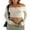 Creamy, variant on Women's Long Sleeve Y2k Crop Tops Off Shoulder Slim Fit Casual Knit Going Out Shirts Tee Clothing Streetwear 2024