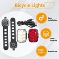 thumbnail image 4 of Bike Light Set Front and Rear USB Charging Mountain Helmet Road Bike Headlight Taillight, 4 of 8