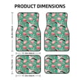 thumbnail image 2 of Sikiie Tropical Flamingo Car Foot Mat Set of 4 Pieces Basics Universal Fit Rubber Carpet Floor Mats For Car SUV Van & Truck, 26.8"L x 17.3"W (Front), 13"L x 17.3"W(Rear), 2 of 6