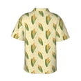 thumbnail image 3 of Fotbe Yellow Corn Hawaiian Shirt for Men Unisex Summer Beach Casual Short Sleeve Cotton Linen Button Down Shirts-X-Large, 3 of 9