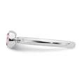 thumbnail image 3 of 925 Sterling Silver Stackable Expressions Low 5mm Round Pink Tourmaline Ring Size: 8; for Adults and Teens; for Women and Men, 3 of 5