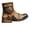 Yellow brown, variant on Moto Boots for Men Ankle Motorcycle Boots Fashion Zipper-up Leather Boots Mens  Casual Shoes Waterproof Motorcycle Boots Western Boots Plus Size